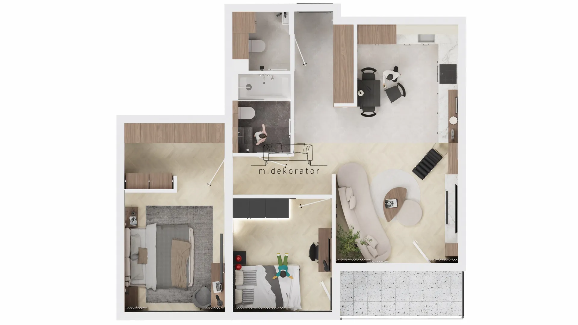 Zjęcie nowoczesnek kuchni